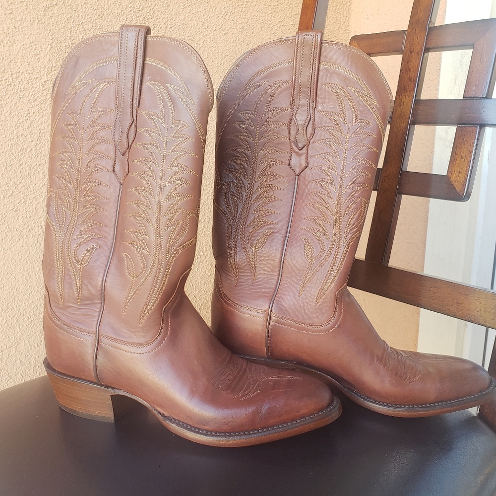 LUCCHESE MEN'S EMBROIDERED WESTERN BOOTS
